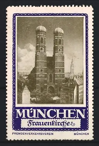 Reklamemarke München, Frauenkirche, Zwillingstürme