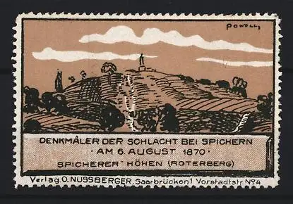 Reklamemarke Spichern, Schlacht bei Spichern 1870, Spicherer Höhen