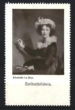 Künstler-Reklamemarke Elisabetta Le Brun, Selbstbildnis