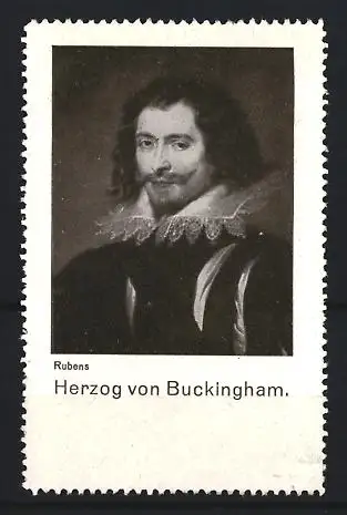 Künstler-Reklamemarke Rubens, Herzog von Buckingham