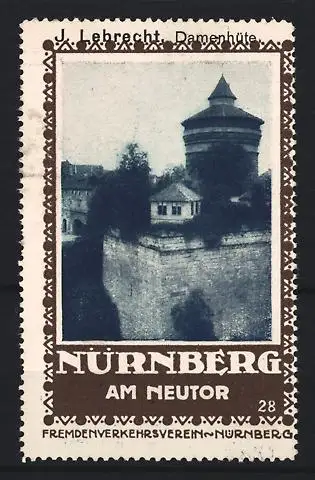 Reklamemarke Nürnberg, Fremdenverkehrsverein, Am Neutor, Turmansicht