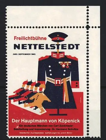 Reklamemarke Nettelstedt, Der Hauptmann von Köpenick, Soldatuniform