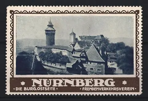 Reklamemarke Nürnberg, Fremdenverkehrsverein, Die Burg, Ostseite