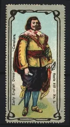 Reklamemarke Early English Dress, Cavalier