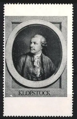 Reklamemarke Klopstock, Porträt eines Dichters