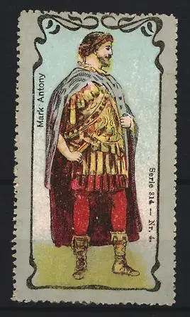 Reklamemarke Mark Antony, Römischer Krieger