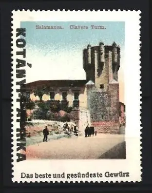 Reklamemarke Salamanca, Kotányi Paprika, Gewürz, Clavero Turm