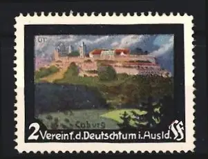 Reklamemarke Coburg, Verein f. d. Deutschtum i. Ausland, Veste Coburg