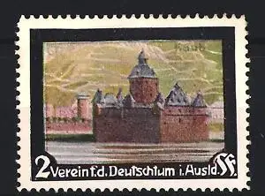 Reklamemarke Verein für das Deutschtum im Ausland, Burg im Wasser