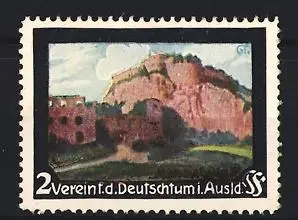 Reklamemarke Verein f. d. Deutschtum i. Ausland, Burgansicht