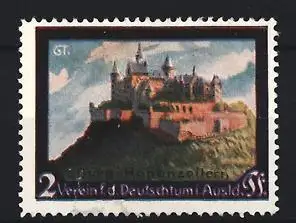 Reklamemarke Hohenzollern, Verein f. Deutschtum im Ausland, Burg Hohenzollern