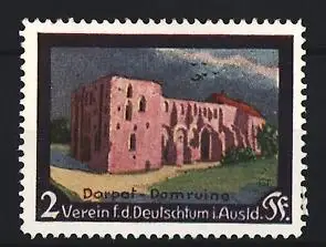 Reklamemarke Dorpat, Verein f. d. Deutschtum i. Ausland, Domruine
