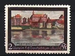 Reklamemarke Marienburg, Verein f.d. Deutschtum i. Ausland, Burgenansicht