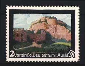 Reklamemarke Verein f.d. Deutschtum i. Ausland, Burglandschaft