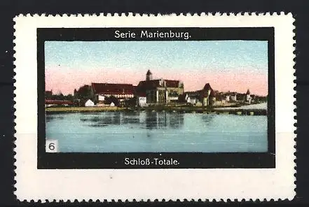 Reklamemarke Marienburg, Schloss-Total, Panoramaansicht