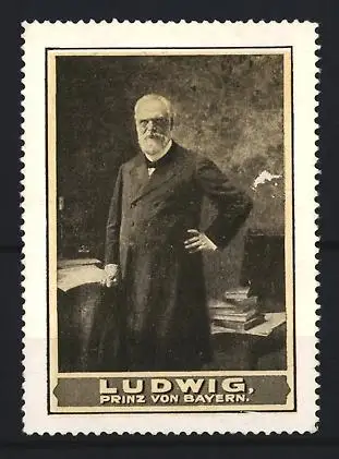 Reklamemarke Bayern, Ludwig Prinz von Bayern, Porträt eines Prinzen