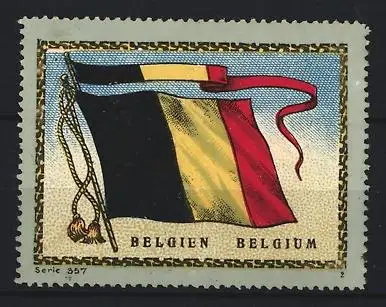 Reklamemarke Belgien, Flagge