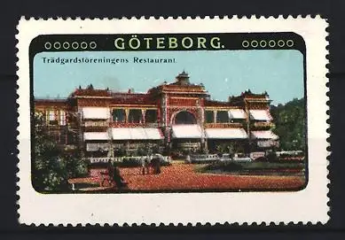 Reklamemarke Göteborg, Trädgårdsföreningens Restaurant, Gebäudeansicht