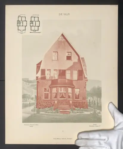 Fotografie Lichtdruck Friedrich Wolfrum, Düsseldorf, Ansicht Honnef, Villa in der Rhöndorfer Strasse 57, Arch. Himmels