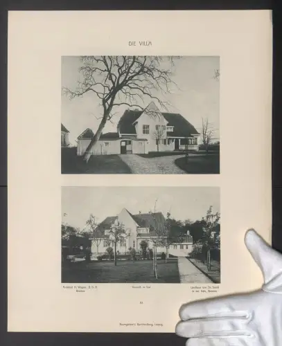 Fotografie Lichtdruck Baumgärtners Buchhandlung, Leipzig, Ansicht Bremen, Landhaus von Dr. Smidt in der Vahr, 40 x 32cm