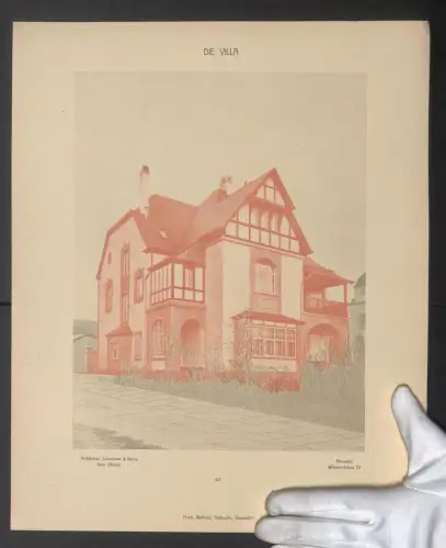 Fotografie Lichtdruck Friedrich Wolfrum, Düsseldorf, Ansicht Ahrweiler, Villa in der Wilhelmstrasse 52, 40 x 32cm