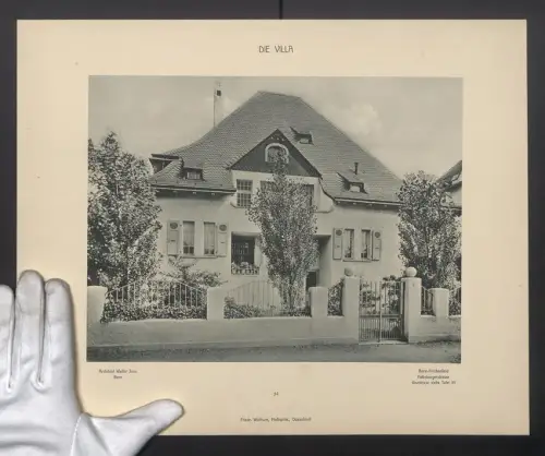 Fotografie Lichtdruck Friedrich Wolfrum, Düsseldorf, Ansicht Bern, Kirchenfeld, Villa in d. Habsburgerstrasse, 40 x 32cm