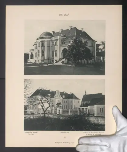 Fotografie Lichtdruck Baumgärtners Buchhandlung, Leipzig, Ansicht Hellerup bei Kopenhagen, Landhaus von Direktor Heymann