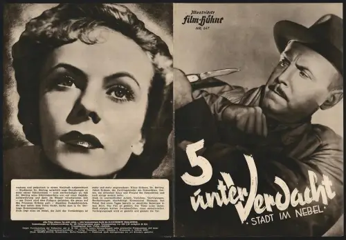 Filmprogramm IFB Nr. 647, 5 unter Verdacht, Hans Nielsen, Dorothea Wieck, Friedrich Schönfelder, Regie: Kurt Hoffmann