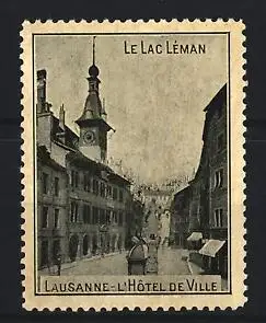 Reklamemarke Lausanne, Hôtel de Ville, Le Lac Léman
