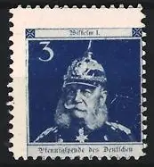 Reklamemarke Kaiser Wilhelm I. mit Helm