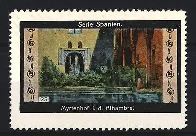 Reklamemarke Myrtenhof in der Alhambra