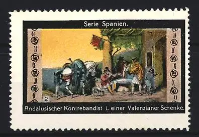 Reklamemarke Valencia, Andalusischer Kontrrebandist in einer Valenzianer Schenke