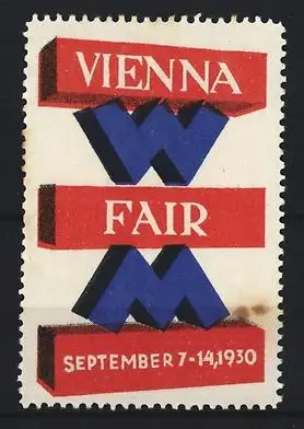 Reklamemarke Wien, Vienna Fair 1930, Logo