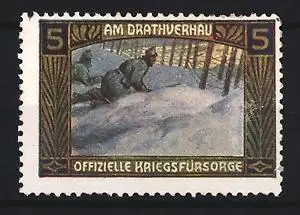 Reklamemarke Kriegsfürsorge, Soldaten im Schnee