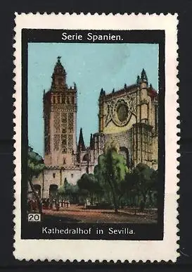Reklamemarke Sevilla, Kathedralhof in Sevilla
