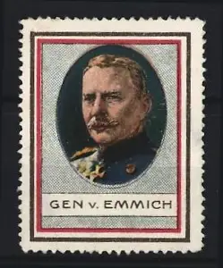 Reklamemarke Gen. v. Emmich im Porträt