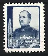 Reklamemarke Werder, General in Uniform, Kirche