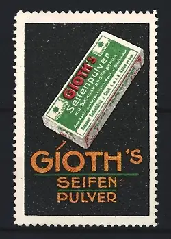 Reklamemarke Gioth`s Seifen Pulver, Seifenpulver-Packung