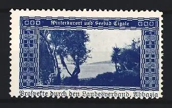 Reklamemarke Cigale, Winterkurort und Seebad