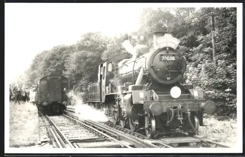 Fotografie unbekannter Fotograf, Ansicht Epsom, britische Eisenbahn Surrey Wanderer Rail Tour Dampflok No. 78038