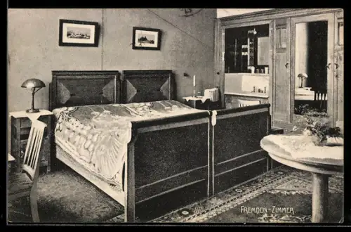 AK Hamburg-Neustadt, Grand-Hotel Vier Jahreszeiten, Am Alterbassin, Besitzer F. Haerlin, Innenansicht Fremdenzimmer