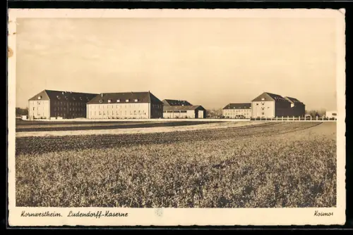 AK Kornwestheim, Blick auf Ludendorff-Kaserne