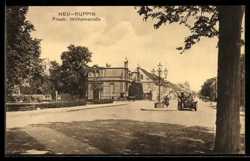 AK Neu-Ruppin, Partie in der Friedrich-Wilhelmstrasse