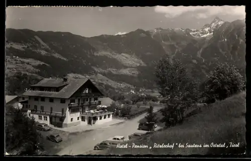 AK Sautens im Ötztal, Hotel-Pension Ritzlerhof mit Umgebung
