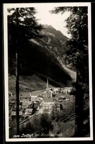 AK Ischgl im Paznauntal, Ortsansicht mit Kirche