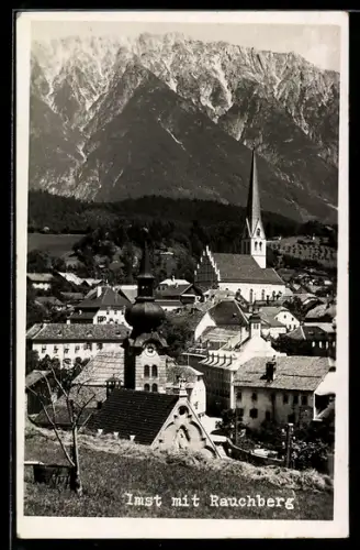 AK Imst /Rauchberg, Ortsansicht gegen die Berge