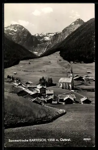 AK Kartitsch /Osttirol, Ortsansicht mit Kirche