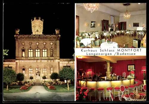 AK Langenargen /Bodensee, Kurhaus Schloss Montfort bei Nacht, Innenansicht