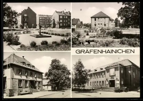 AK Gräfenhainichen, Poliklinik, Postamt, Am Bahnhof