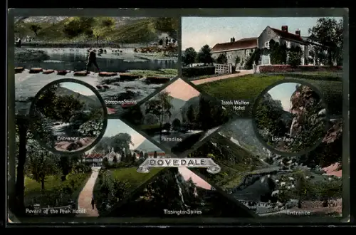 AK Dovedale, Stepping Stones, Izaak Walton Hotel, Tissington Spires, Peveril of the Peak Hotel, Lion Face